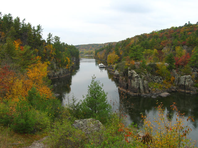 Scenic view of Interstate Park Gorge of the St. Croix National Scenic River