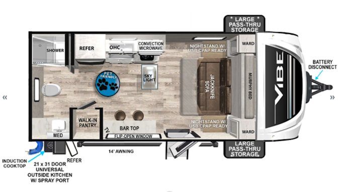 Vibe 19 rb floorplan